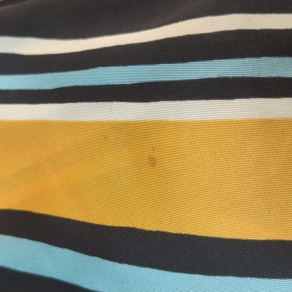 Zara Striped Satin Top + Skirt Yellow Black S retro preppy Business casual - Picture 8 of 8